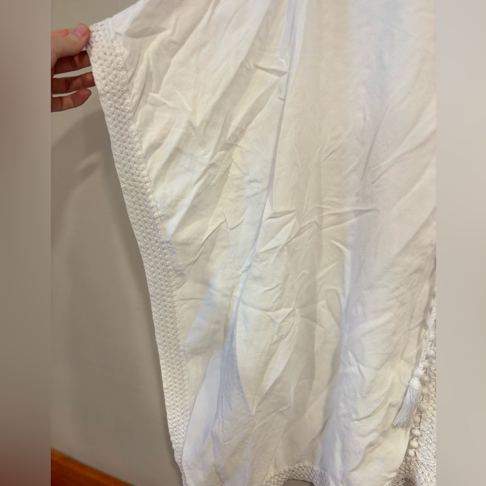 Bindya New York Boho White Swim Coverup Tunic Dress O/S - Picture 5 of 6